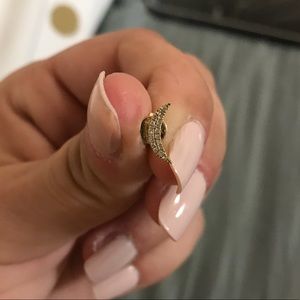 Gold crescent moon earrings